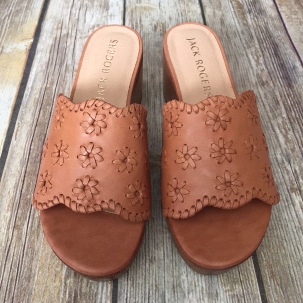 JACK ROGER RORY WEDGE SLIDE SANDAL SIZE 6.5